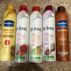 Vaseline st. Ives lotion spray